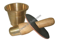 Brass mortar and pestle